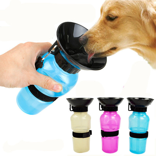 Dog Drinking Water Bottle